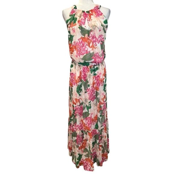 CECE Garden Romance Floral Halter Maxi Dress Size 20W - Picture 2 of 8